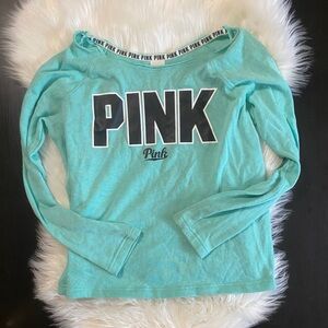 Victoria's Secret PINK Aqua Long Sleeve Top